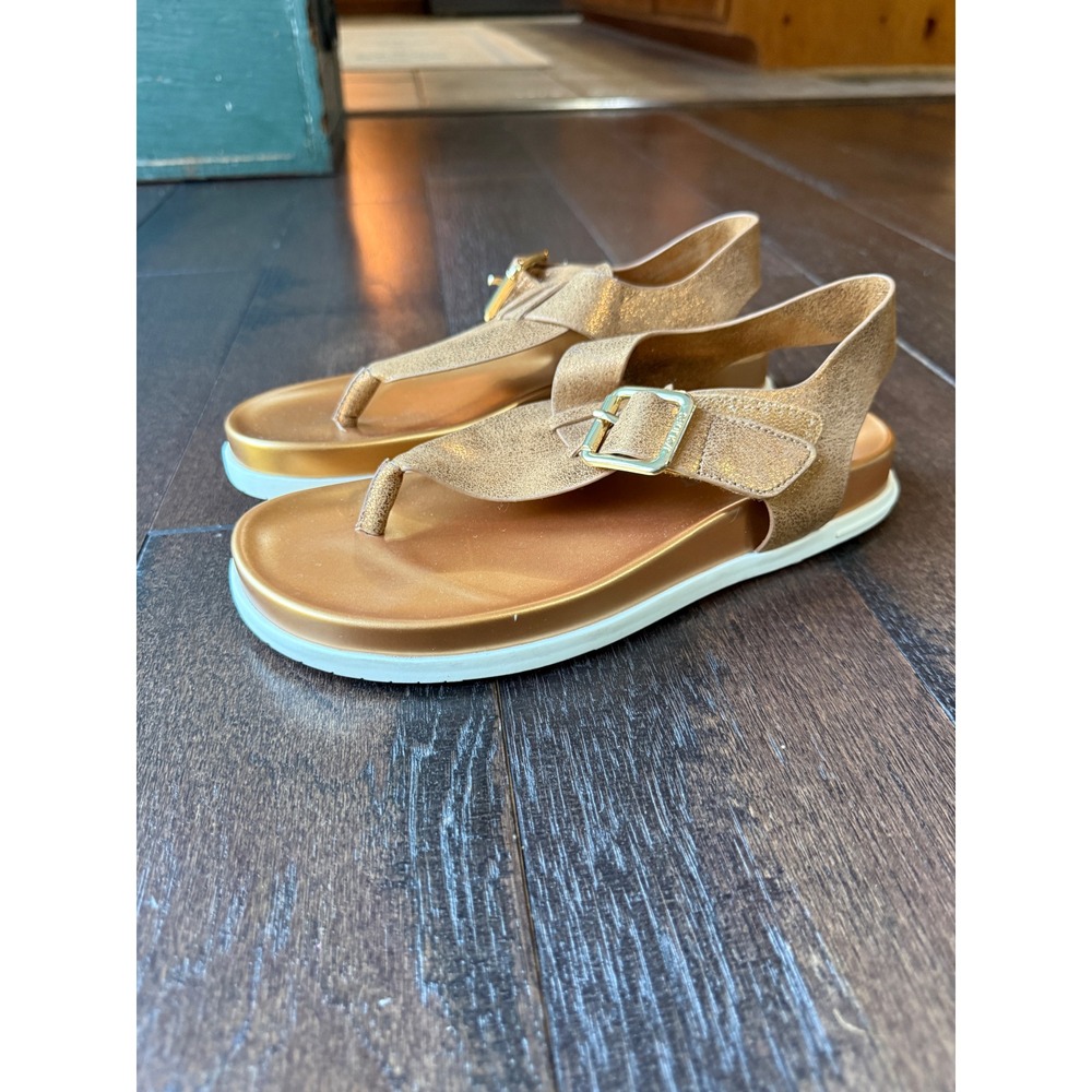 Urban Sport by J/Slides Sandals 7 Rose Gold Metallic Slingback Thong comfort